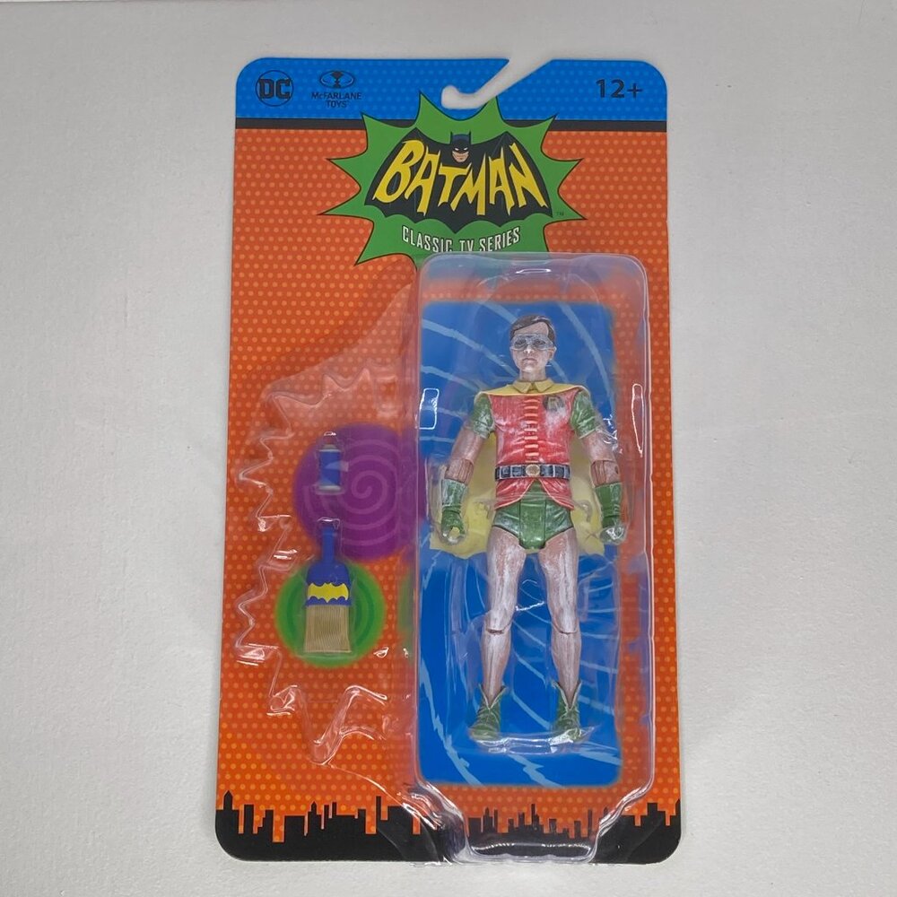 McFarlane Toys - DC Retro Wax Robin (Batman 66') 6 in Action Figure Nonmint Card